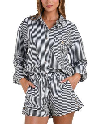 Lorena Voyage Resort Shirt Swim Cover-Up by L'AGENCE