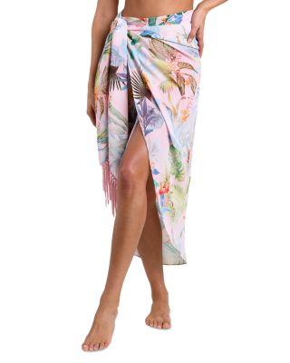 Marena Colorful Palm Sarong Cover Up by L'AGENCE
