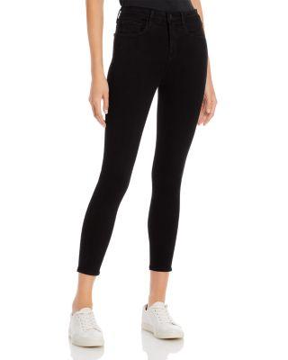 Margot High-Rise Skinny Jeans in Noir by L'AGENCE