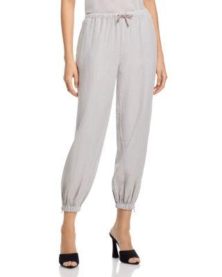 Mariko Linen Zip Hem Joggers by L'AGENCE