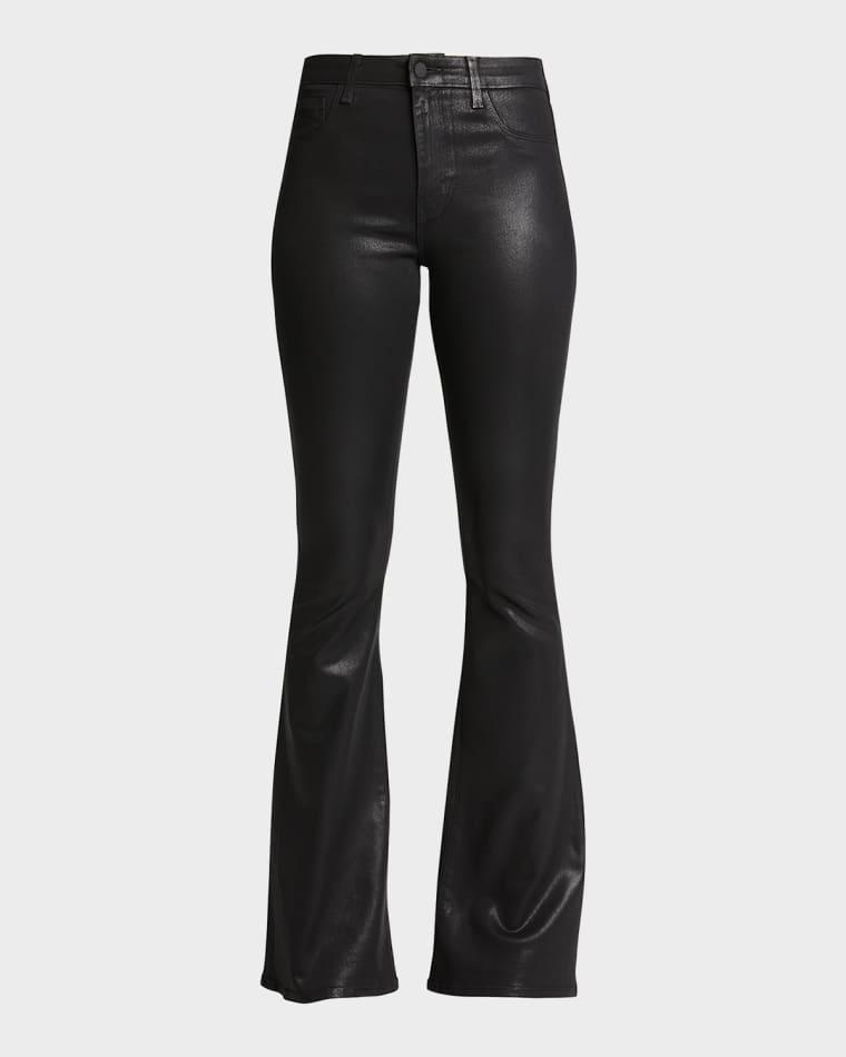 Marty Ultra High-Rise Coated Flare Jeans by L'AGENCE
