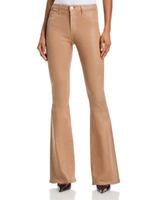 Marty Ultra High Rise Flare Leg Jeans in Cappuccino by L'AGENCE