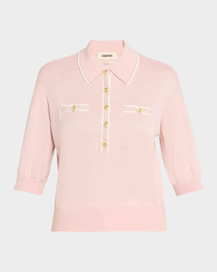 Masaki Short-Sleeve Sweater by L'AGENCE
