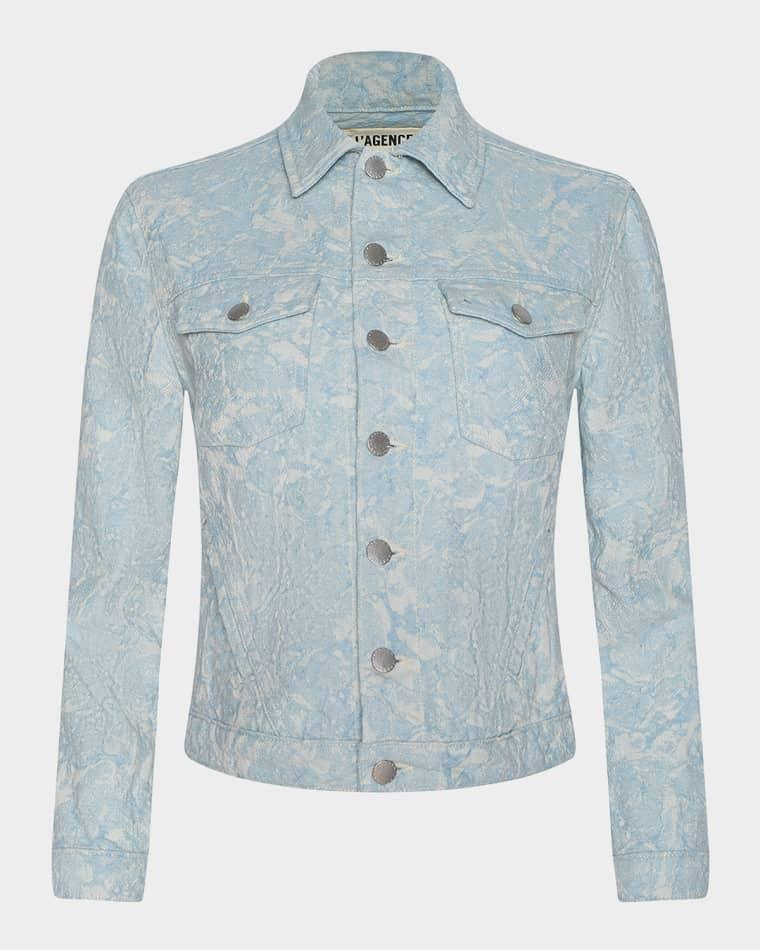 Maven Slim Floral Denim Jacket by L'AGENCE