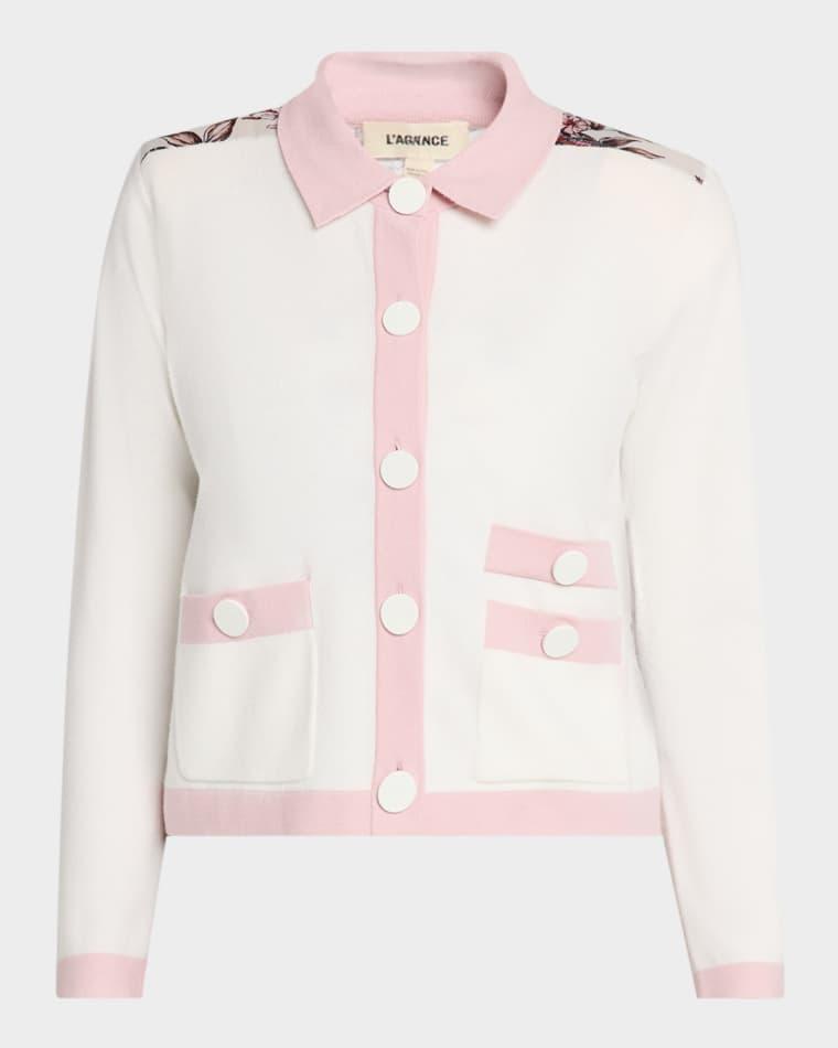 Nomi Satin Back Cardigan by L'AGENCE