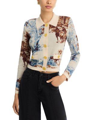 Osiris Jacquard Collared Cardigan by L'AGENCE