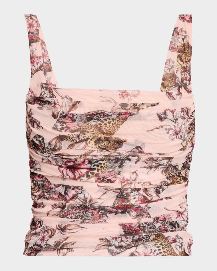 Rasha Shirred Tank Top by L'AGENCE