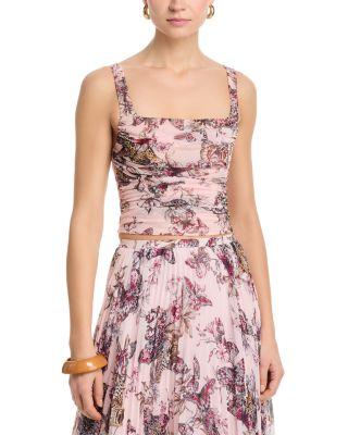 Rasha Shirred Tank by L'AGENCE