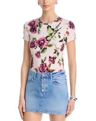 Ressi Crewneck Graphic Print Tee by L'AGENCE