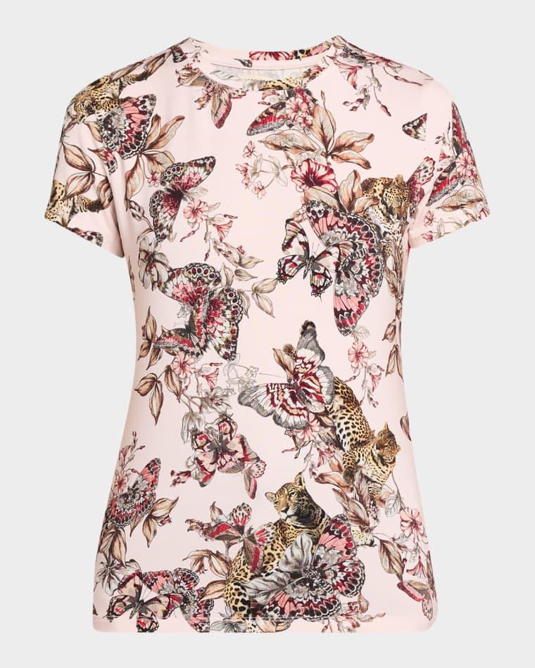 Ressi Short-Sleeve Butterfly Tee by L'AGENCE