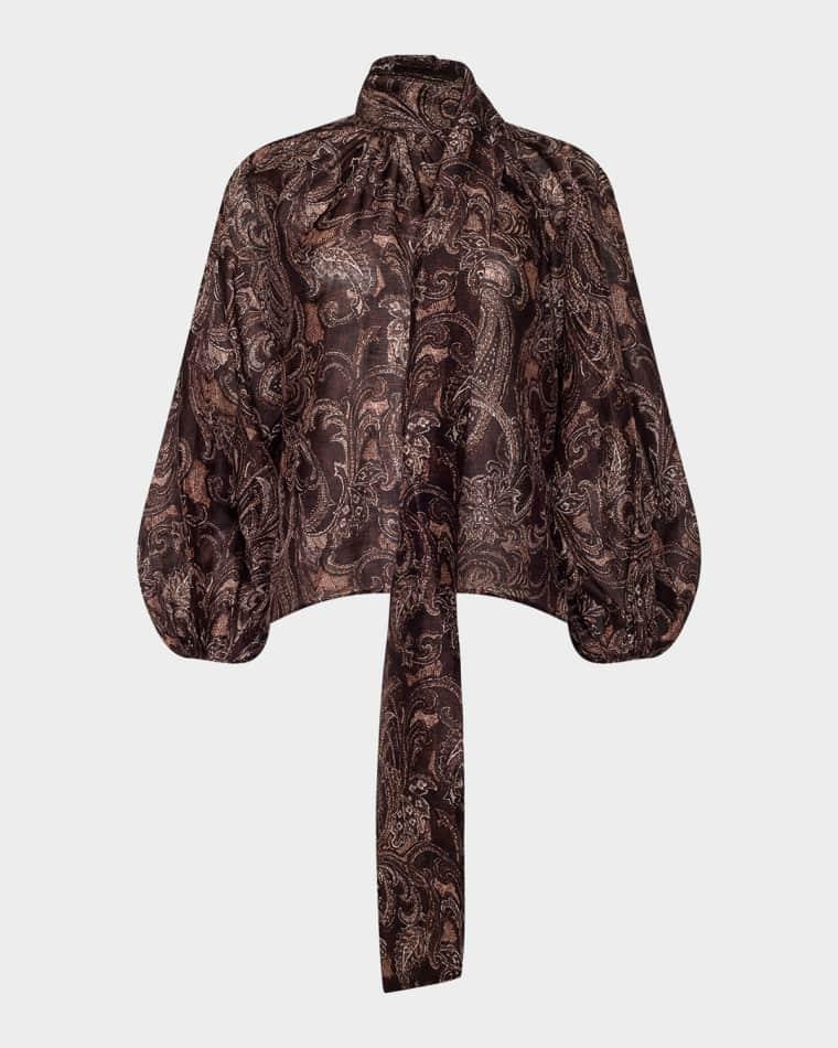 Rhett Paisley Organza Blouse by L'AGENCE