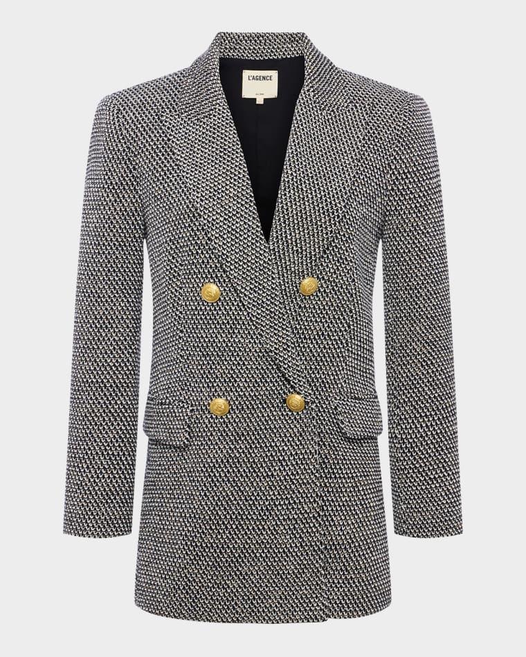 Riva Knit Double-Breasted Blazer by L'AGENCE