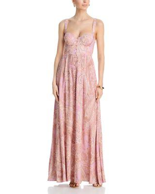 Rosette Printed Maxi Dress by L'AGENCE