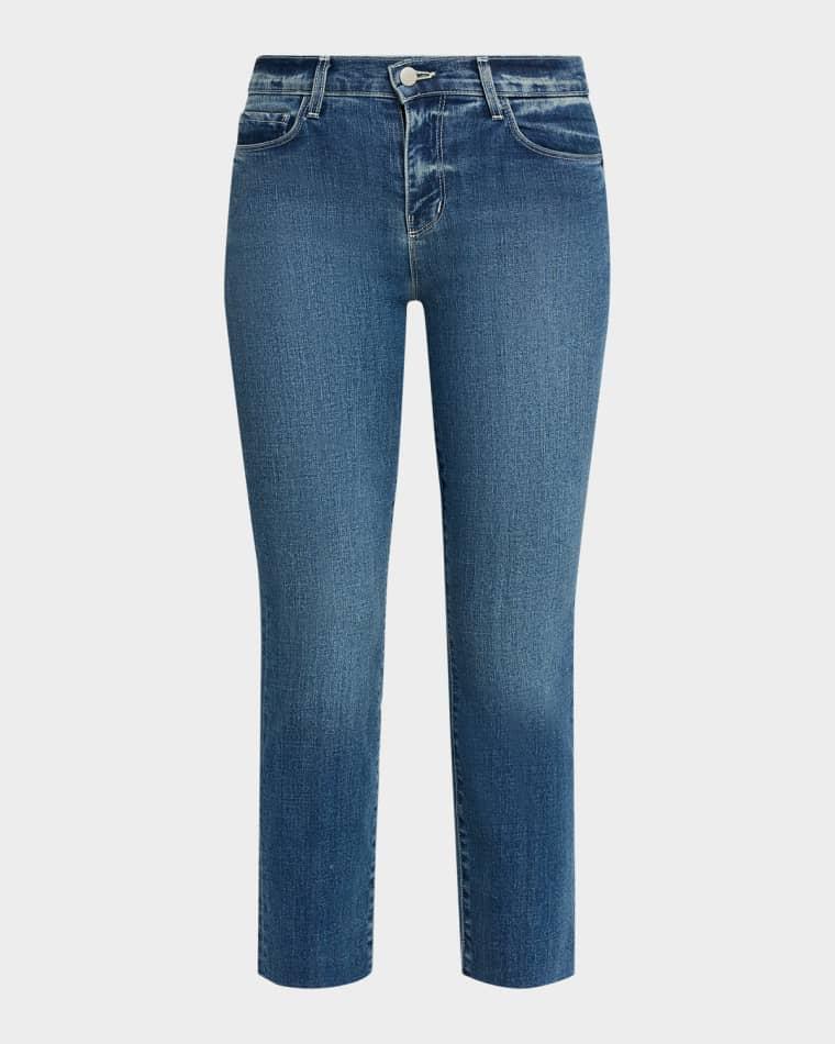 Sada Slim-Leg Raw-Hem Ankle Jeans by L'AGENCE