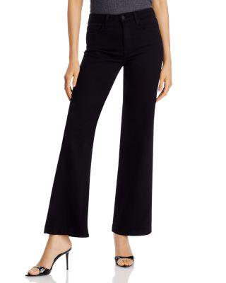 Scottie High Rise Wide Leg Jeans in Black by L'AGENCE