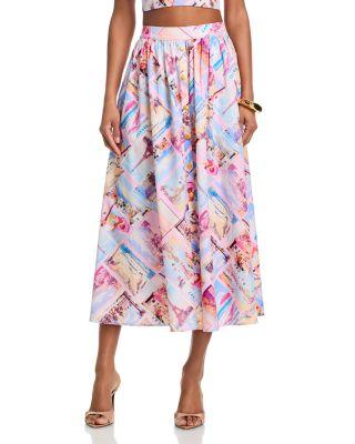 Seina Front Placket Midi Skirt by L'AGENCE
