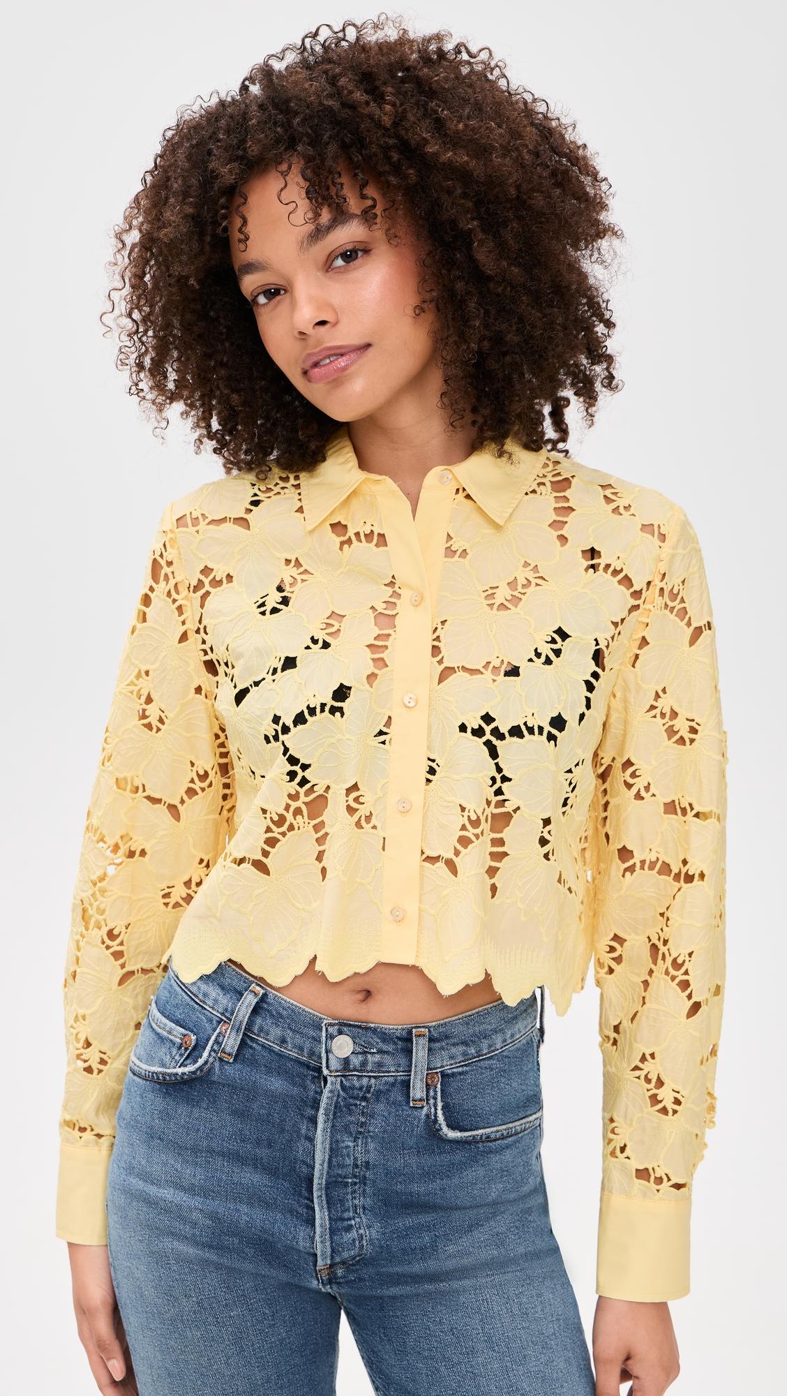 Seychelle Cropped Button Down by L'AGENCE