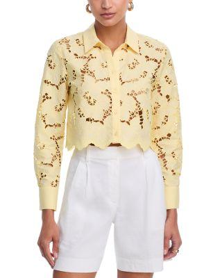 Seychelle Lace Button Front Shirt by L'AGENCE