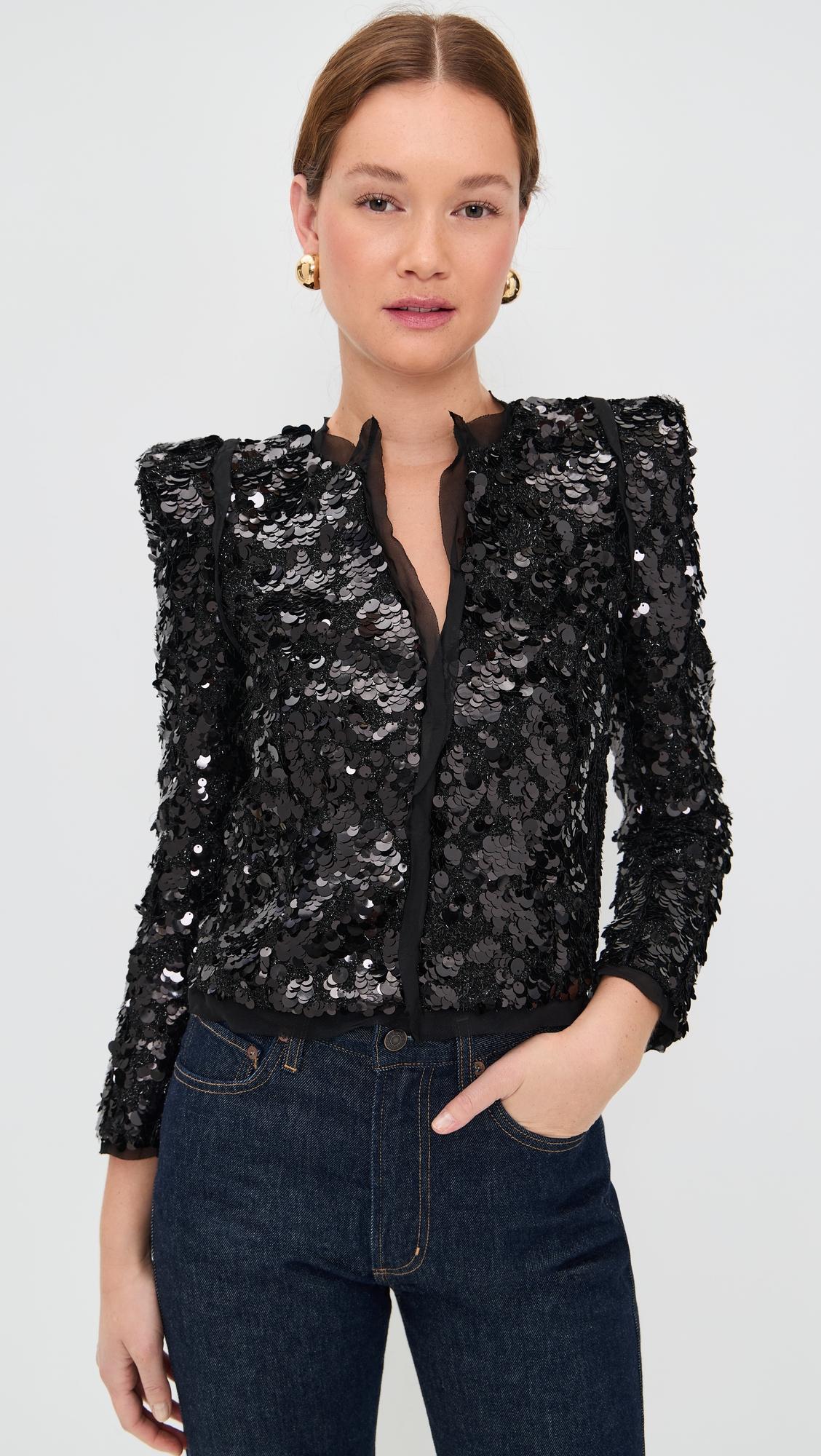 Shai Pointed Shoulder Jacket by L'AGENCE