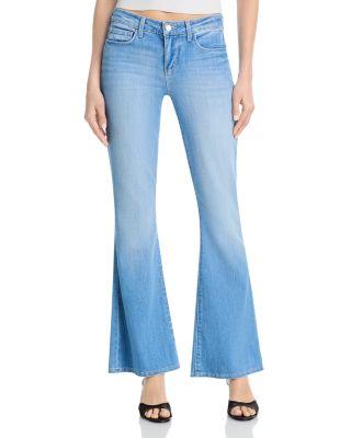 Taney Low Rise Sneaker Flare Jeans in Pacific by L'AGENCE