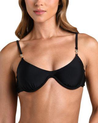 Tenali Solid Bikini Top by L'AGENCE