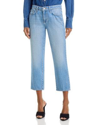 Thalina Mid Rise Slouch Stovepipe Jeans in Bellflower by L'AGENCE