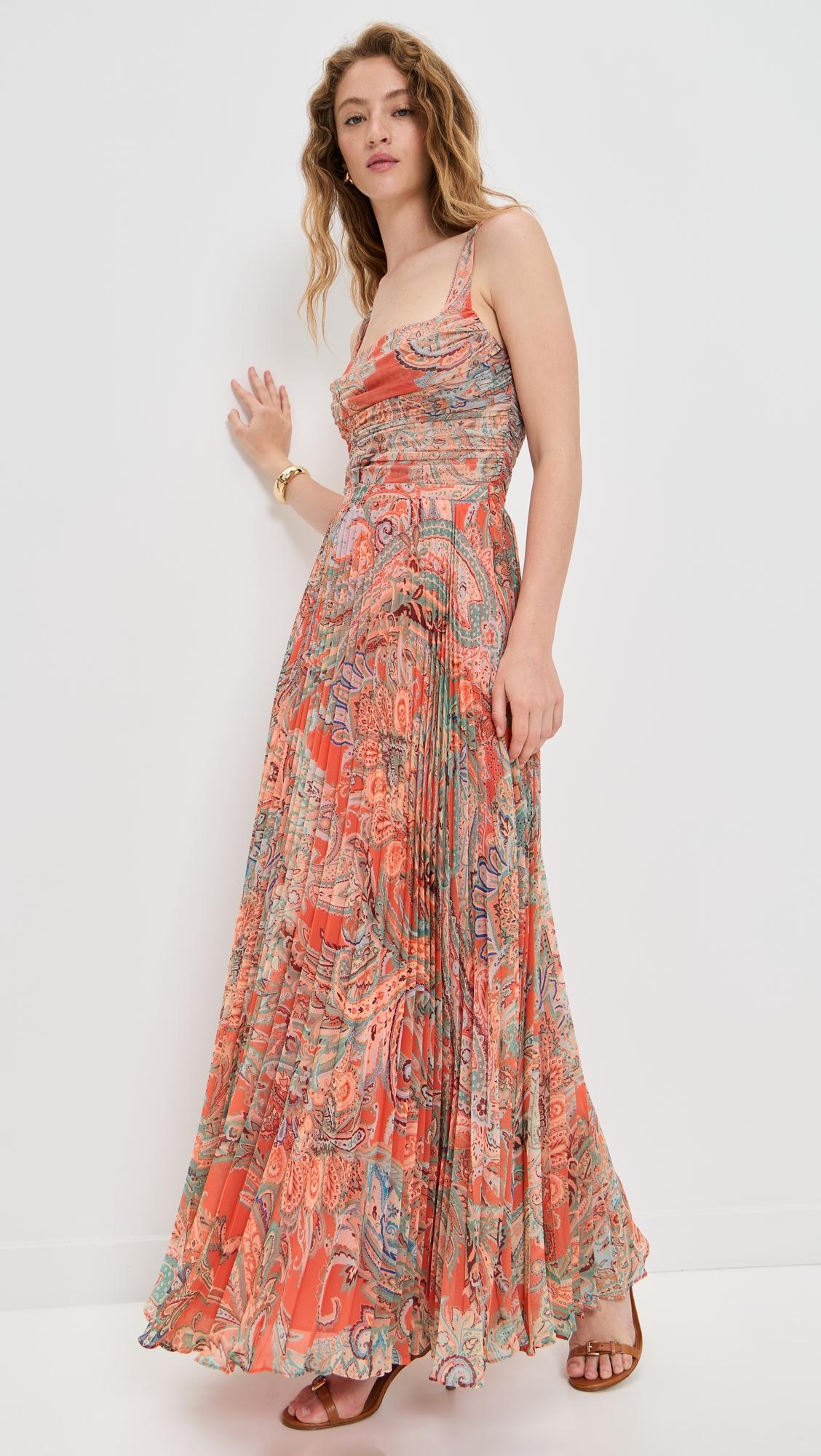 Torin Pleated Maxi Skirt by L'AGENCE