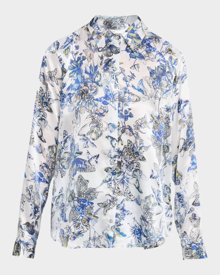 Tyler Silk Button-Front Blouse by L'AGENCE