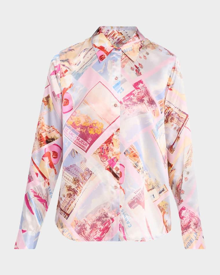 Tyler Silk Button-Front Blouse by L'AGENCE