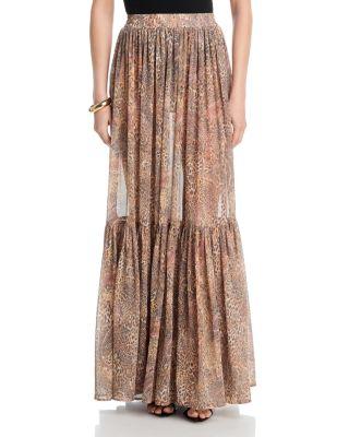 Ursie Smocked Waist Maxi Skirt by L'AGENCE