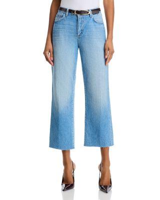 Wanda Mid Rise Cropped Wide Leg Jeans in Anaheim by L'AGENCE