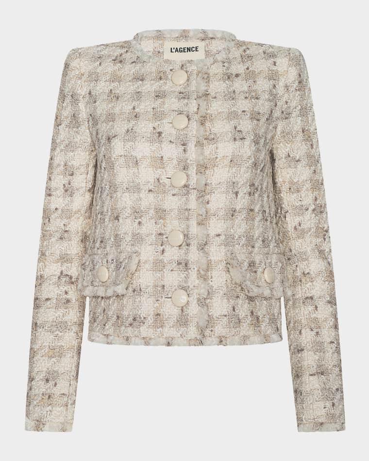 Zell Houndstooth Tweed Jacket by L'AGENCE