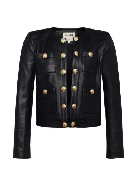 buttoned patch-pocket jacket by L'AGENCE