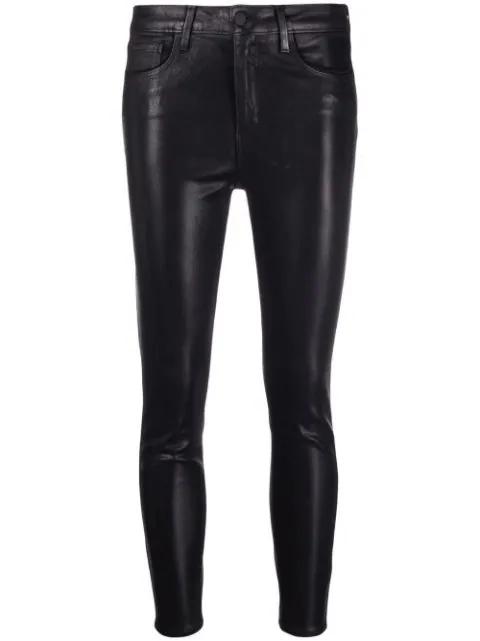 coated skinny trousers by L'AGENCE