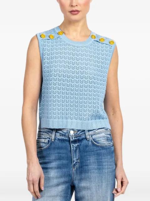crochet button top by L'AGENCE