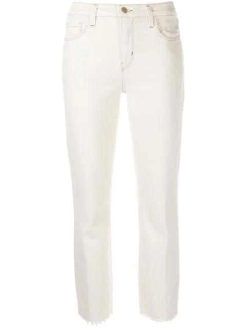 cropped slim-cut jeans by L'AGENCE