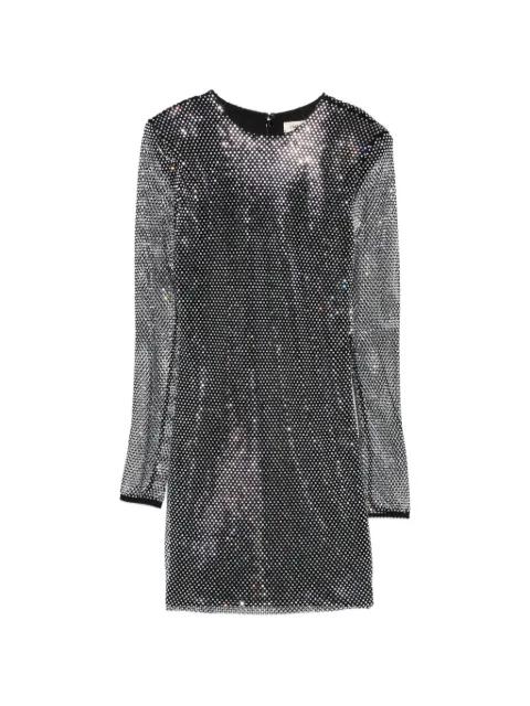 crystal-embellished long-sleeve dress by L'AGENCE