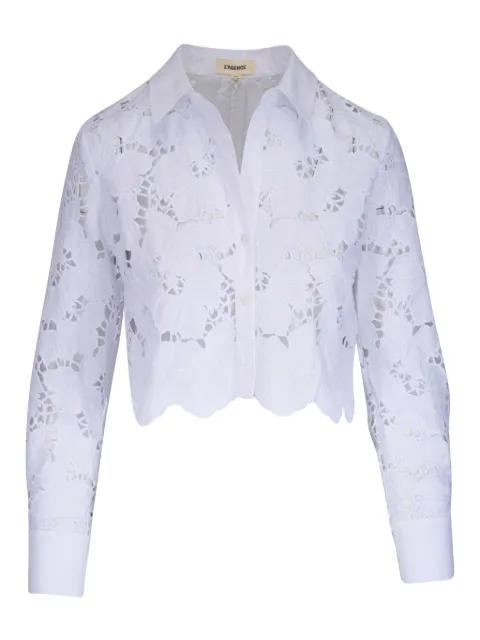 embroidered cropped shirt by L'AGENCE