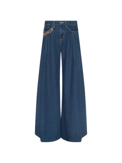 high-rise chain-detail jeans by L'AGENCE
