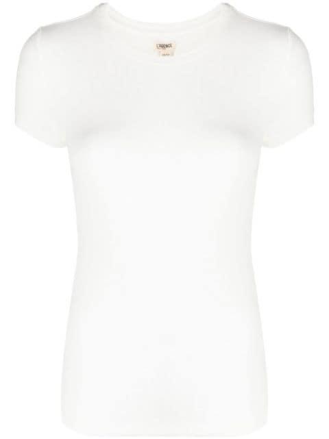 round-neck short-sleeved top by L'AGENCE