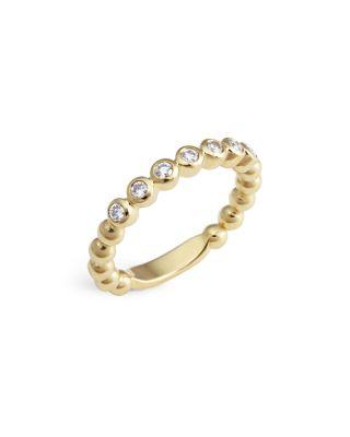 18K Gold Beaded and Diamond Ring by LAGOS