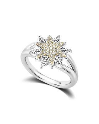18K Gold & Sterling Silver North Star Diamond Ring by LAGOS
