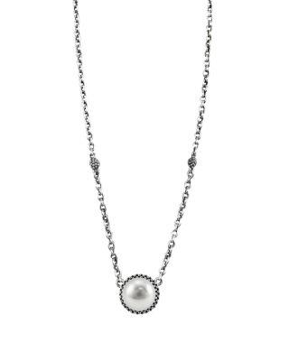 LAGOS Luna Sterling Silver & Cultured Freshwater Pearl Pendant Necklace by LAGOS
