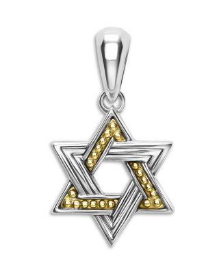 Men's 18K Yellow Gold & Sterling Silver Anthem Small Star of David Amulet Pendant by LAGOS