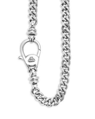 Men's Sterling Silver Anthem Curb Link Chain Necklace/Key Chain - Exclusive by LAGOS