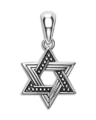 Men's Sterling Silver Anthem Small Star of David Amulet Pendant by LAGOS