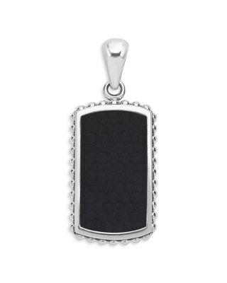Men's Sterling Silver Anthem Stone Tag Amulet Pendant by LAGOS