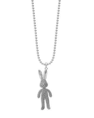 Sterling Silver Rare Wonders Karat Rabbit Pendant Necklace by LAGOS