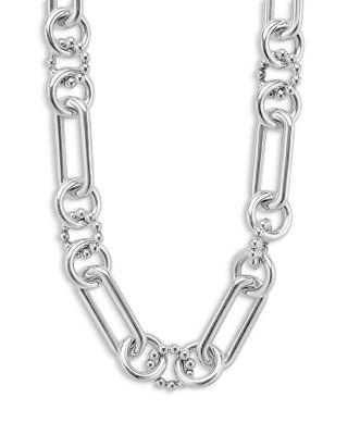 Sterling Silver Signature Caviar Link Necklace by LAGOS