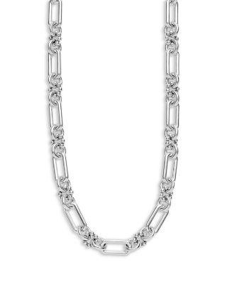 Sterling Silver Signature Caviar Petite Link Necklace by LAGOS